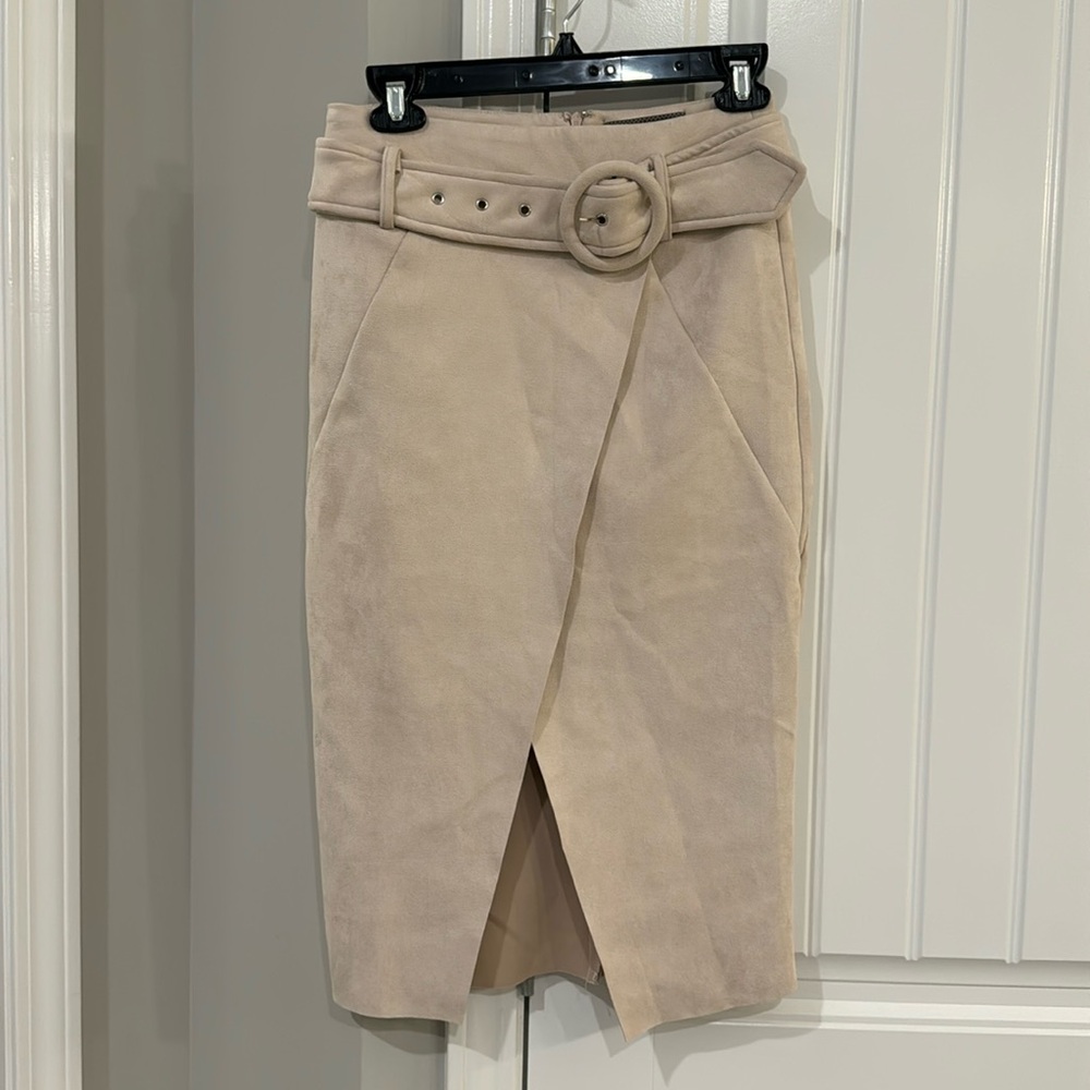 Suede skirt